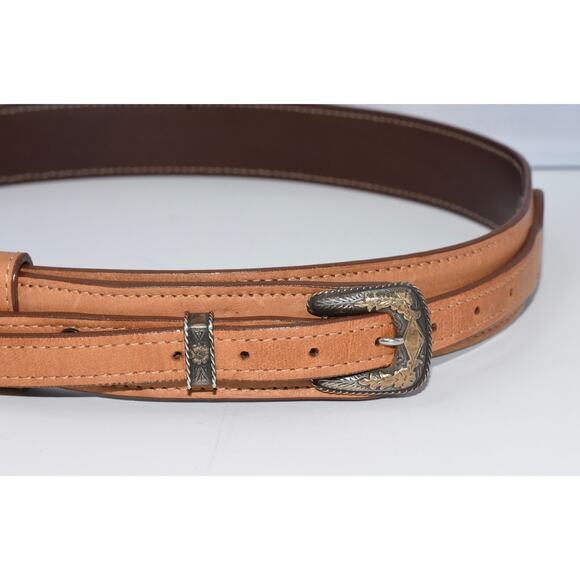 Boy Desperado Leather Gun Belt with Sterling Silver and 10K Gold Buckle